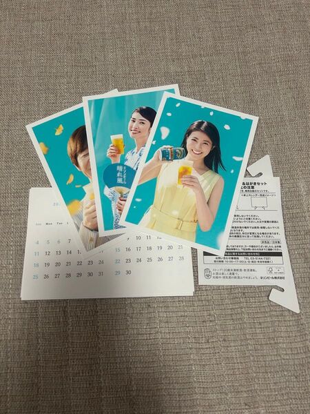 ◆晴れ風◆今田美桜 天海祐希 内村光良 はがきセット&オリジナル卓上カレンダー 2025年5月〜2026年4月 キリンビール