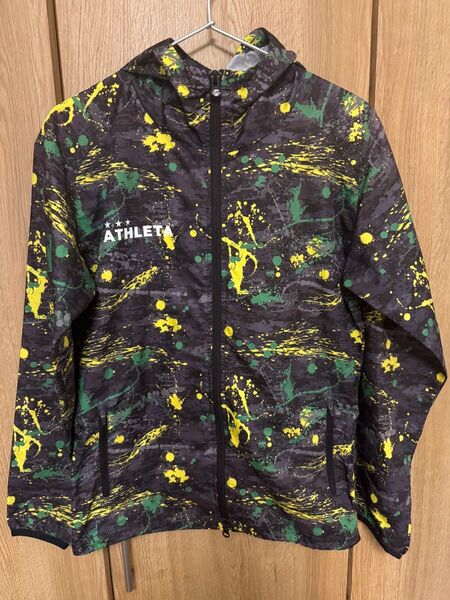 極美品☆ATHLETA アスレタ ウィンドブレーカー サッカー メンズ S 160 170 黒 ダークグレー