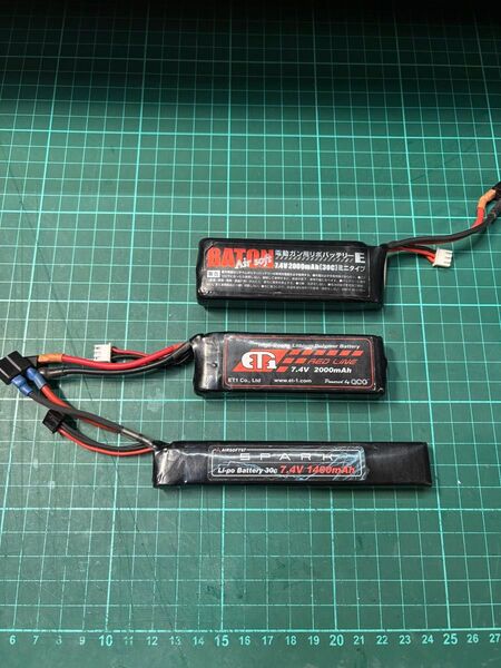 7.4vリポバッテリー3つセット