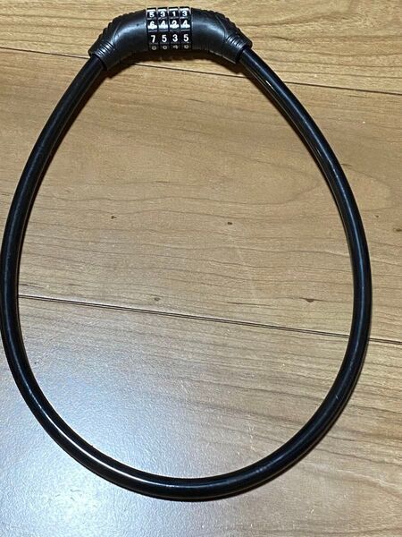 自転車用 ダイヤル式ワイヤーロック ブラック