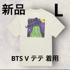 BTS テテ 着用 ノースフェイス Tシャツ クリーム Cream 韓国限定 L THE NORTH FACE