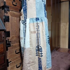 ★手ぬぐいキャミワンピース★柿渋染★ ハンドメイド ★