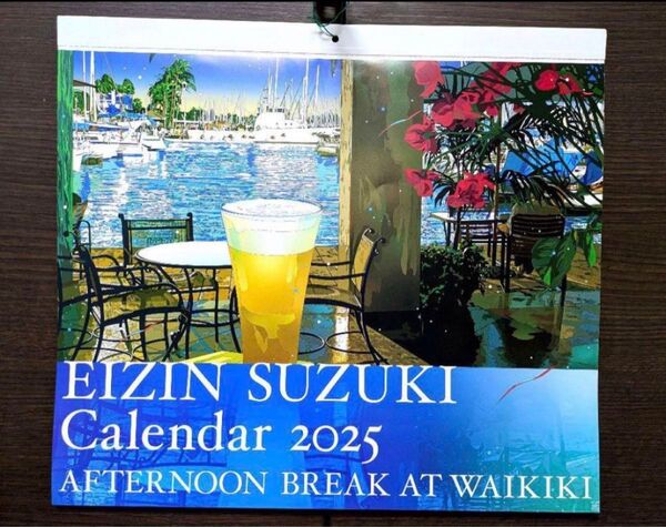 2025年 鈴木英人 カレンダー 壁掛け EIZINワールド満喫!!