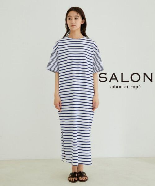 SALON adam et rope サロンアダムエロペ オーガニックコットンリラックスTシャツワンピース