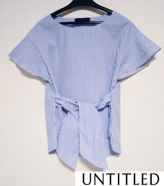 【1度着用】UNTITLED アンタイトル フリルスリーブブラウス 半袖カットソー トップス