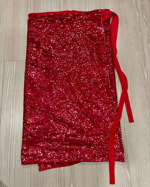 【本当に希少!90s・極美品】COMME des GARONS スパンコール巻きスカート(ピンク)