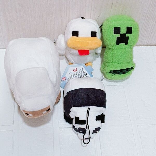 【マイクラ】 ヒツジ ニワトリ パンダ クリーパー ぬいぐるみセット マインクラフト プライズ