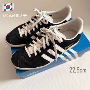 韓国で購入* アディダス オリジナル ガゼル スニーカー ブラック 22.5cm