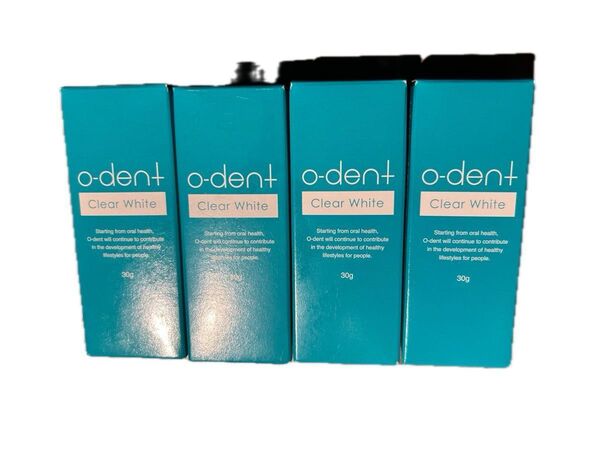 新品未開封 o-dent Clear White 薬用ジェル歯磨き 30g 4個セット+ボディミルクサンプル付きクーポン使用可