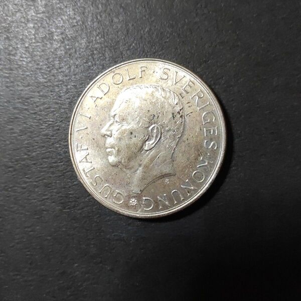 スウェーデン 10クローネ銀貨 1972年