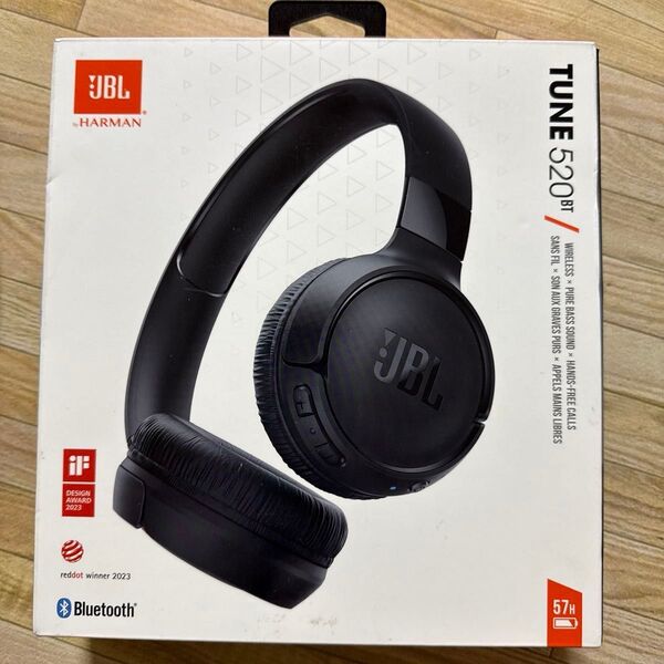JBL TUNE ワイヤレスヘッドホン Bluetooth ヘッドホン 密閉型 ブラック ヘッドフォン 520BT 黒