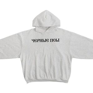 サイズ2 Yeezy Gosha Black Dogs Hoodie Heather Grey