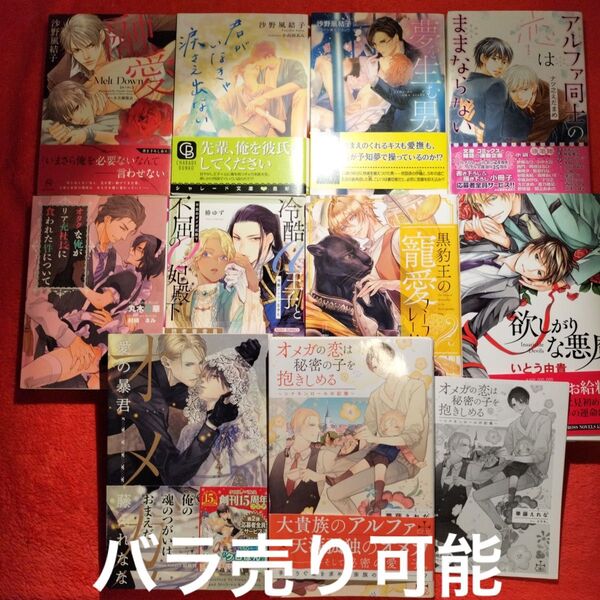 BL小説セット いとう由貴 華藤えれな 葵居ゆゆ 椿ゆず 沙野風結子 文庫 バラ売り可能 新品あり