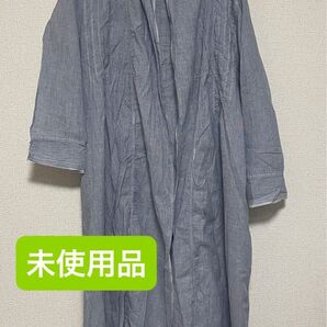 【未使用】Rag Sista ラグシスタ 長袖 薄手 ロングカーディガン ブルー リネン生地