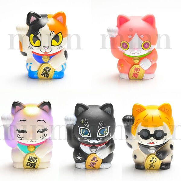 【未開封・コンプリート】VAG ガチャポス 萬福猫 其の弐 カプセルトイ ガチャ フィギュア ソフビ