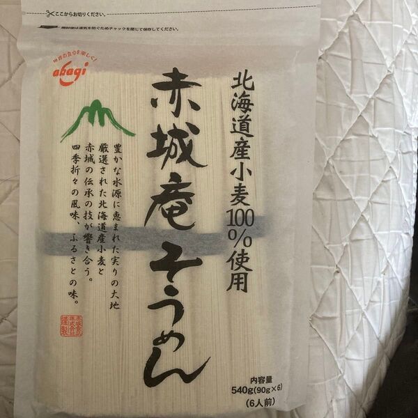 北海道産小麦100%使用 赤城竜そうめん 540g