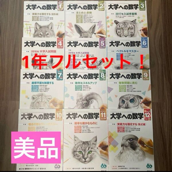 希少!大学への数学2016年4月から2017年3月1年分12冊 美品!