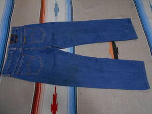 １９７０年代製 BOBSON ボブソン インディゴ ビンテージ ジーンズ 隠さないリベット 藍染め ヒッピーVINTAGE HIPPIE INDIGO JEANS ANTIQUES