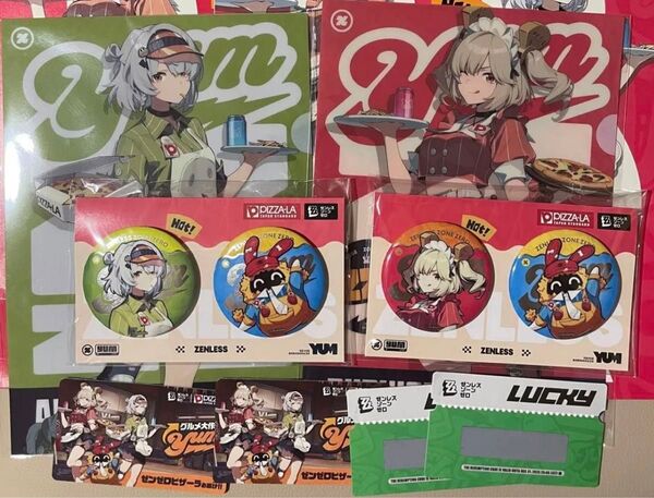 ピザーラ ゼンレスゾーンゼロコラボゲーム内アイテムコード スクラッチ かんば 缶バッジ クリアファイル