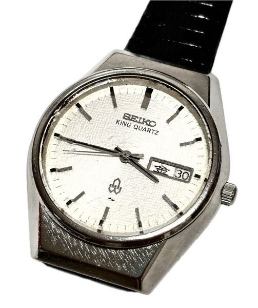 SEIKO KING QUARTZ 腕時計 メンズ シルバー・稼働品