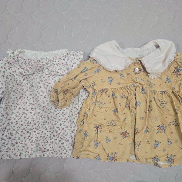 80cm バースデイ 長袖 カットソー 女の子 ブラウス 子供 まとめ売り 花柄