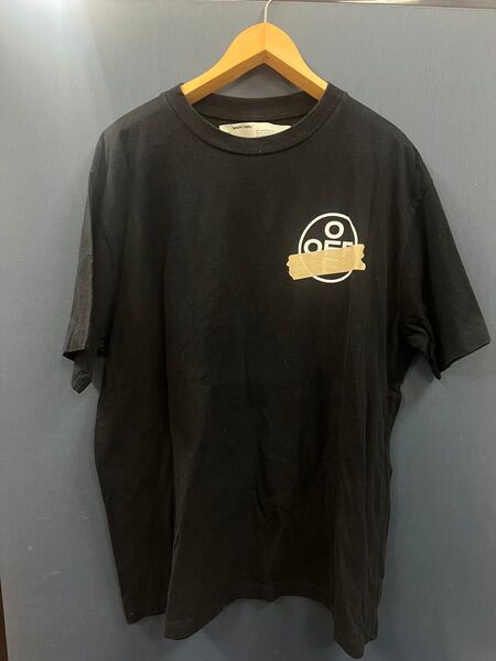 OFF-WHITE Tシャツ テープロゴ ブラック Mサイズ