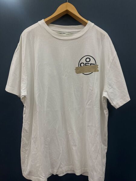 OFF-WHITE Tシャツ Mサイズ ホワイト テープロゴ