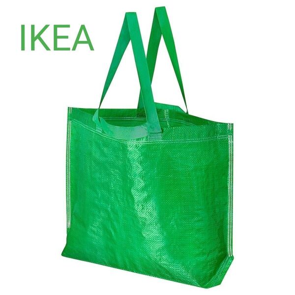IKEA イケア アウルティエンデ Mサイズ トートバッグ 1枚 グリーン エコバッグ