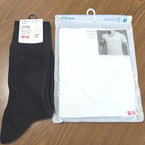 エアリズムVネック半袖Mと靴下セット
