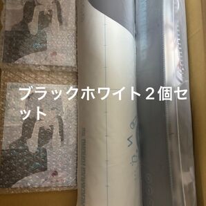 猫麦とろろ デスクマット ブラック(黒) ホワイト(白)セット ポストカード付き