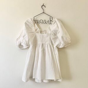 VERMEIL par iena コットンリップルボリュームスリーブブラウス