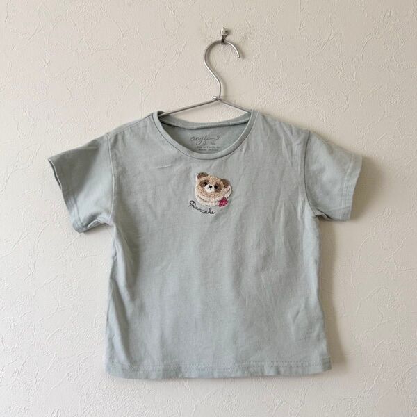 any fam kids アニマルサガラ刺繍Tシャツ 100 半袖