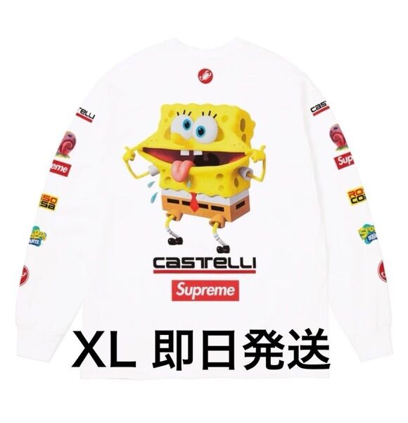 Supreme x SpongeBob Castelli Racing L/S Tee "White"