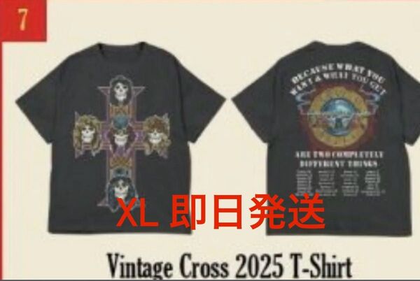 GUNS N’ROSES 2025 ジャパンツアーライブ会場限定 vintage cross 2025 tee