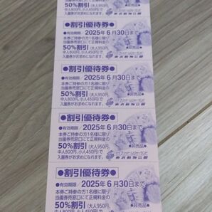 東武動物公園 入園50%割引優待券 5枚