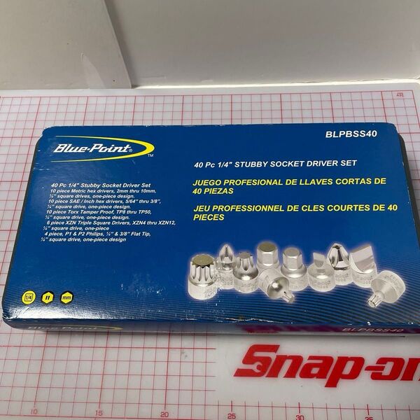 BLUE-POINT 1/4"STUBBY DRIVER SET (40pc) BLPBSS40 未使用品