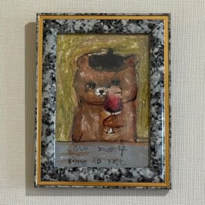 絵画。原画【ワイン好きの熊】
