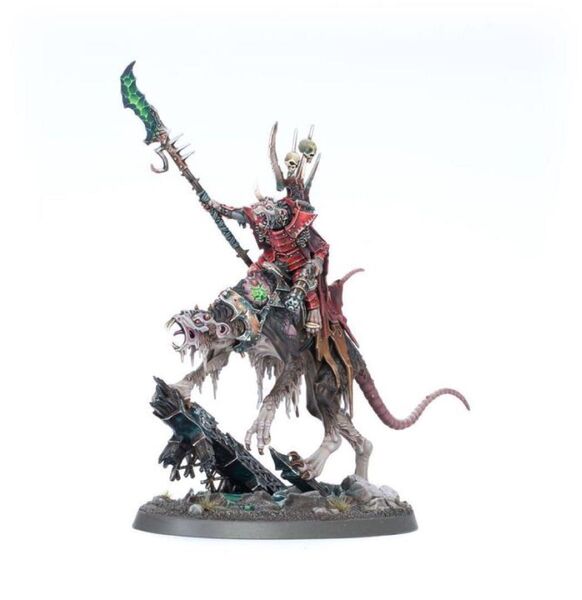 【クロウロード(ノウビースト騎乗)】ウォーハンマー AOS スケイヴンタイド Clawlord on Gnaw-Beast