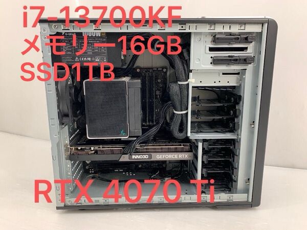 TSUKUMO G-GEAR PC / RTX 4070 Ti / i7-13700KF / SSD 1TB / 16GB メモリ