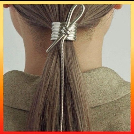 ポニーフック ポニーテール ヘアアクセサリー シルバー おしゃれ 可愛い 韓国