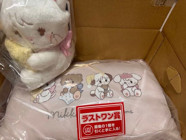 mikko 一番くじ ラストワン賞 クッション A賞 Mousse ぬいぐるみ 2点セット