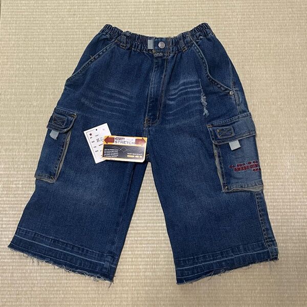 新品タグ付き デニムハーフパンツ キッズパンツ140
