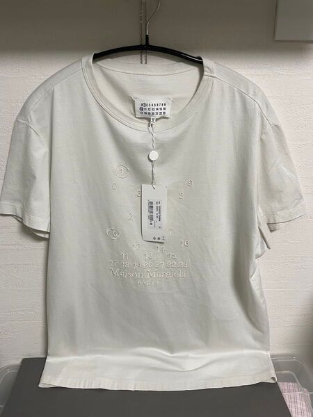 メゾンマルジェラ Maison Margiela Tシャツ 半袖 ナンバリングロゴ ユニセックス ホワイト クルーネック Mサイズ