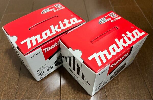 マキタ 純正 18V 6.0Ah BL1860B 残量表示付 A-60464 バッテリー 新品未使用 箱入 未開封 2個セット