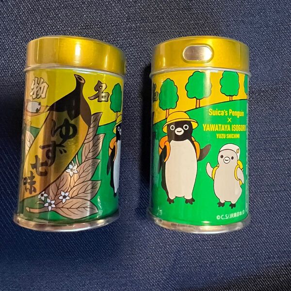 ゆず七味 2個セット 八幡屋礒五郎 スイカ Suica ペンギン コラボ 未開封 スイカペンギン 七味 七味唐辛子