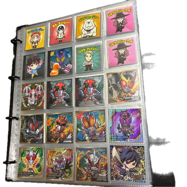 仮面ライダー スパイファミリー 鬼滅の刃まとめ売りウエハースシール20枚