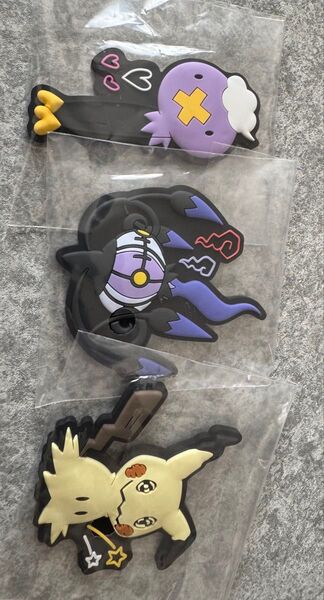 一番くじ ポケモン F賞 ぷっくりラバーマグネット ミミッキュ シャンデラ フワンテ