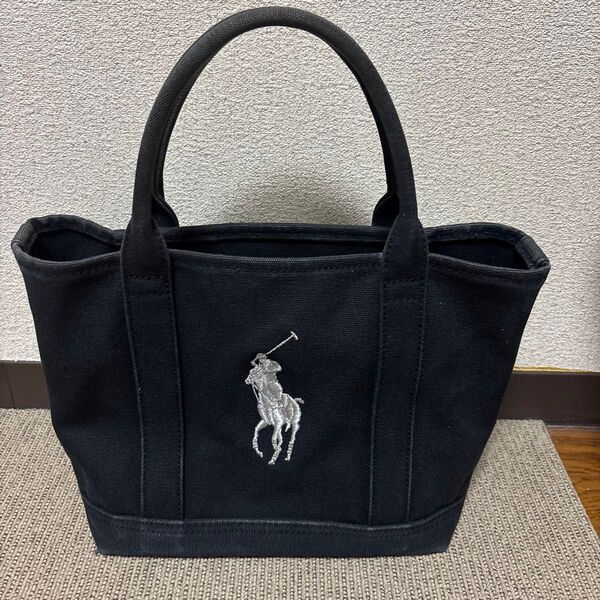 POLO RALPH LAUREN トートバッグ ブラック 中古