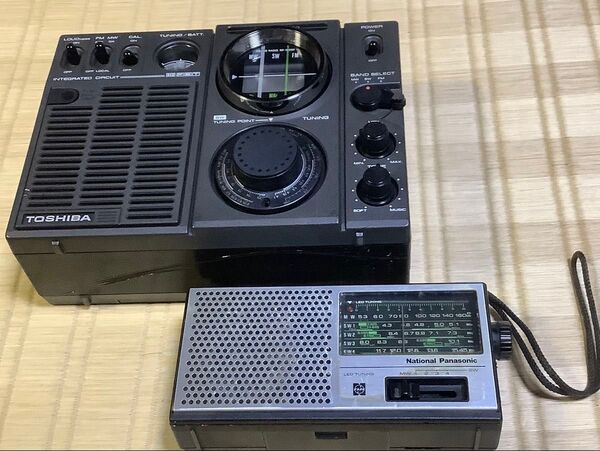 ジャンク アンティーク BCLラジオ 2台 東芝TRY1600 ナショナル R-288