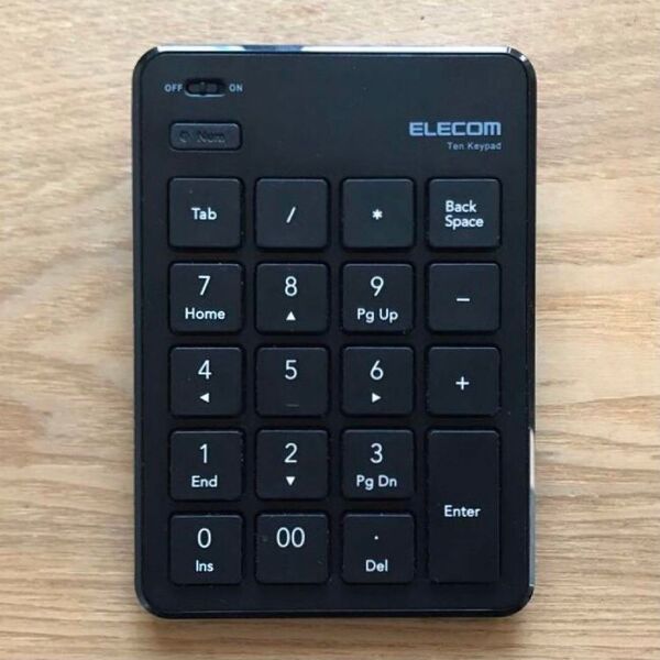 ★★レシーバー欠品★★ ELECOM エレコム ワイヤレステンキーパッド TK-TDP019BK 無線薄型テンキー パンタグラフ